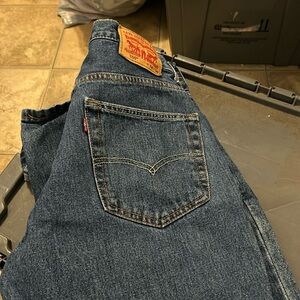 Levi's 505 Regular Fit Straight Stretch Rugged Denim Blue Jeans Mens Sz 32x30